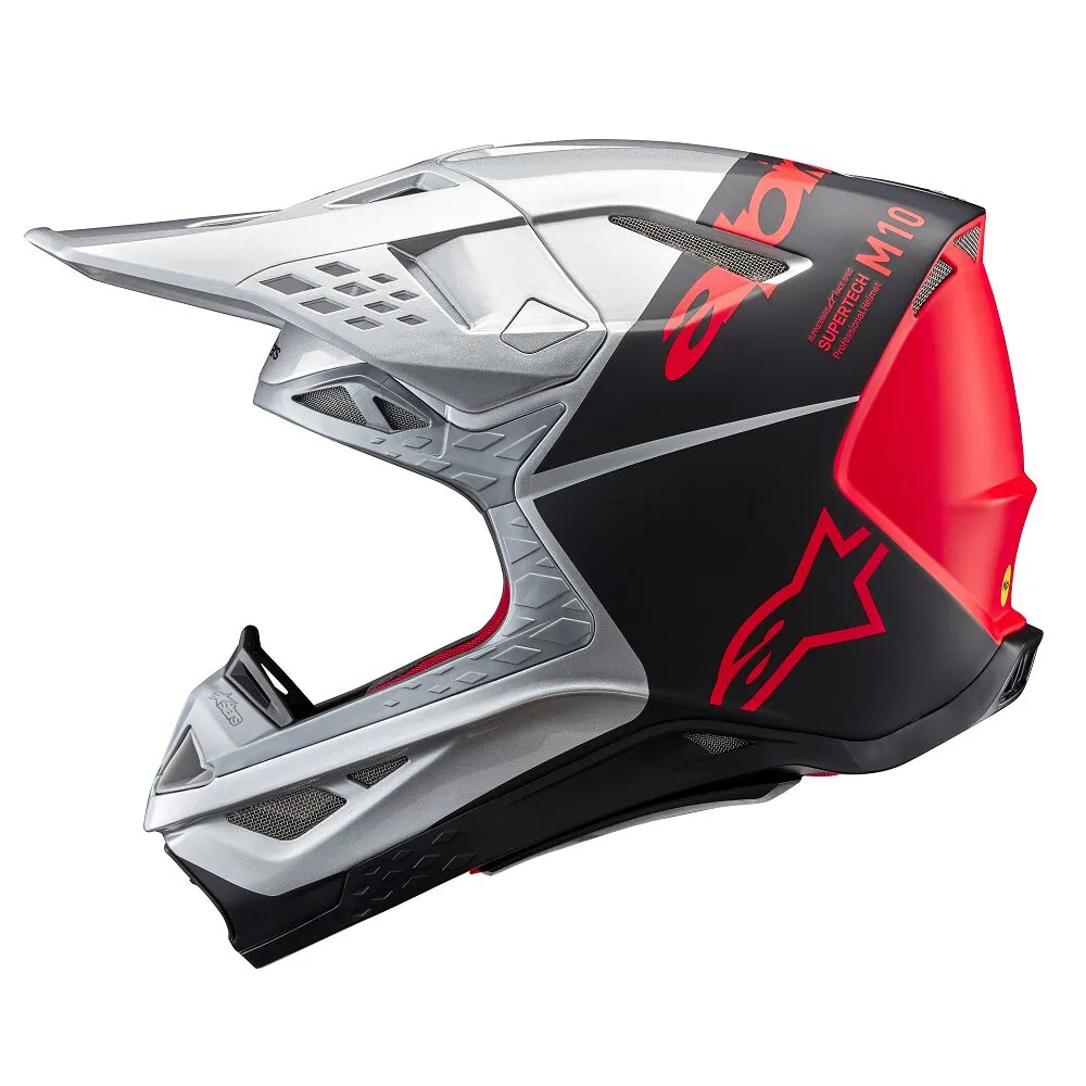 Casco Alpinestars SM10 Flood Gris Negro Naranja