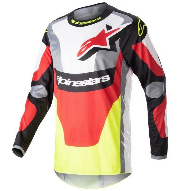 Camiseta Alpinestars Fluid Agent Negro Rojo Amaril image_1