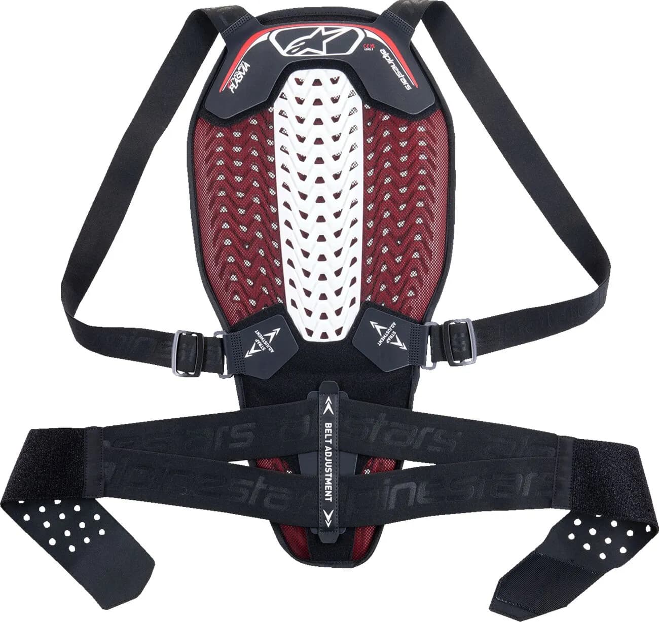 Espaldera Alpinestars Plasma Protector Negro Blanco Rojo image_1
