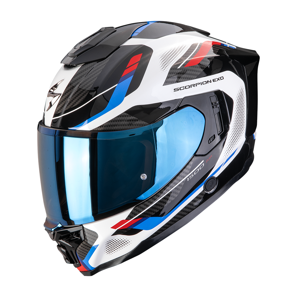 Casco Scorpion EXO-1500 Air Sleek Blanco Rojo Azul image_1