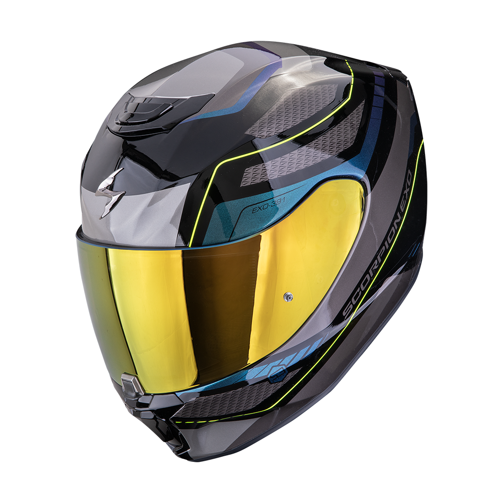 Casco Scorpion EXO-391 Leo Negro Azul image_1