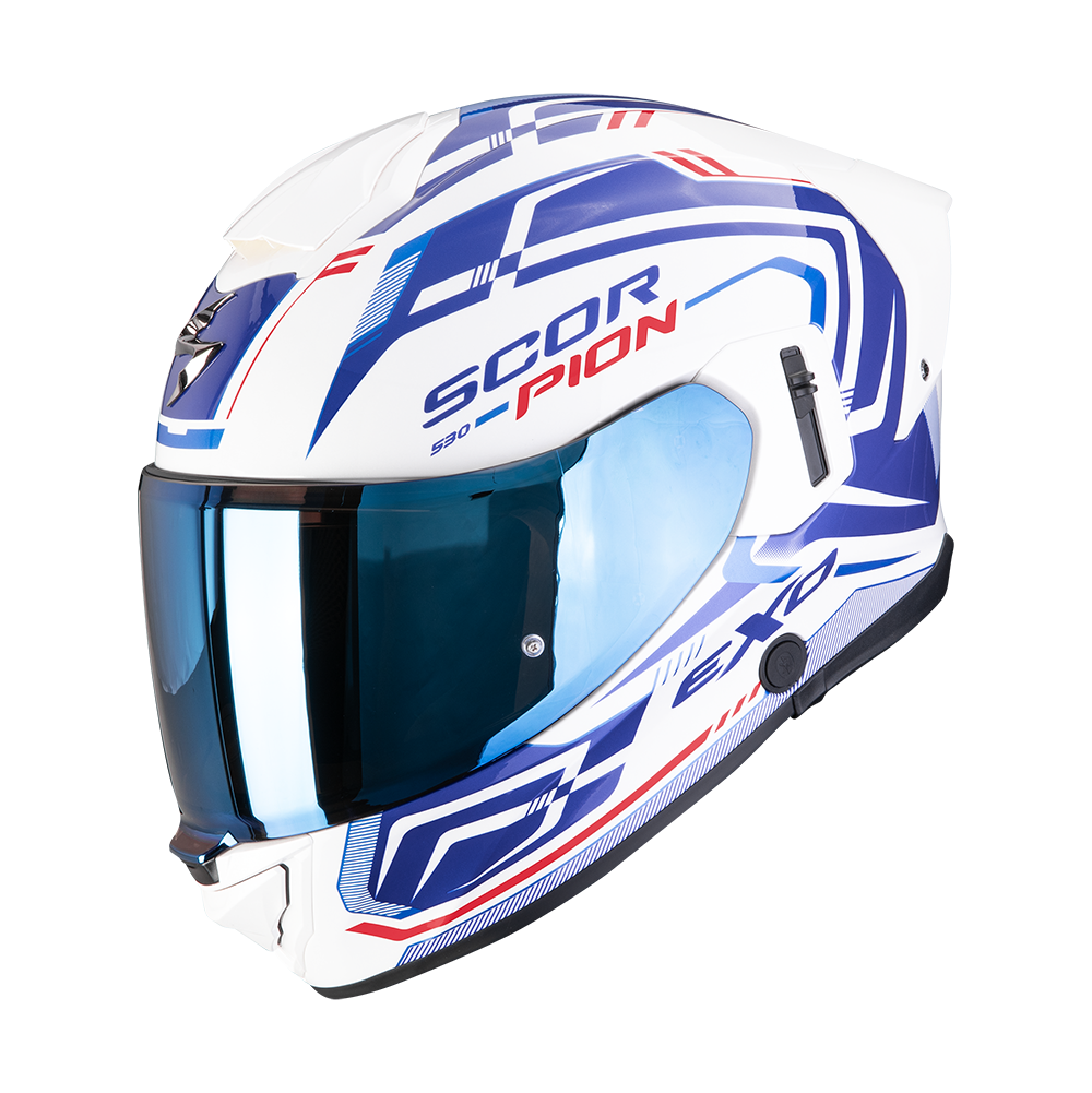 Casco Scorpion EXO-530 Air Slope Blanco Azul Rojo image_1