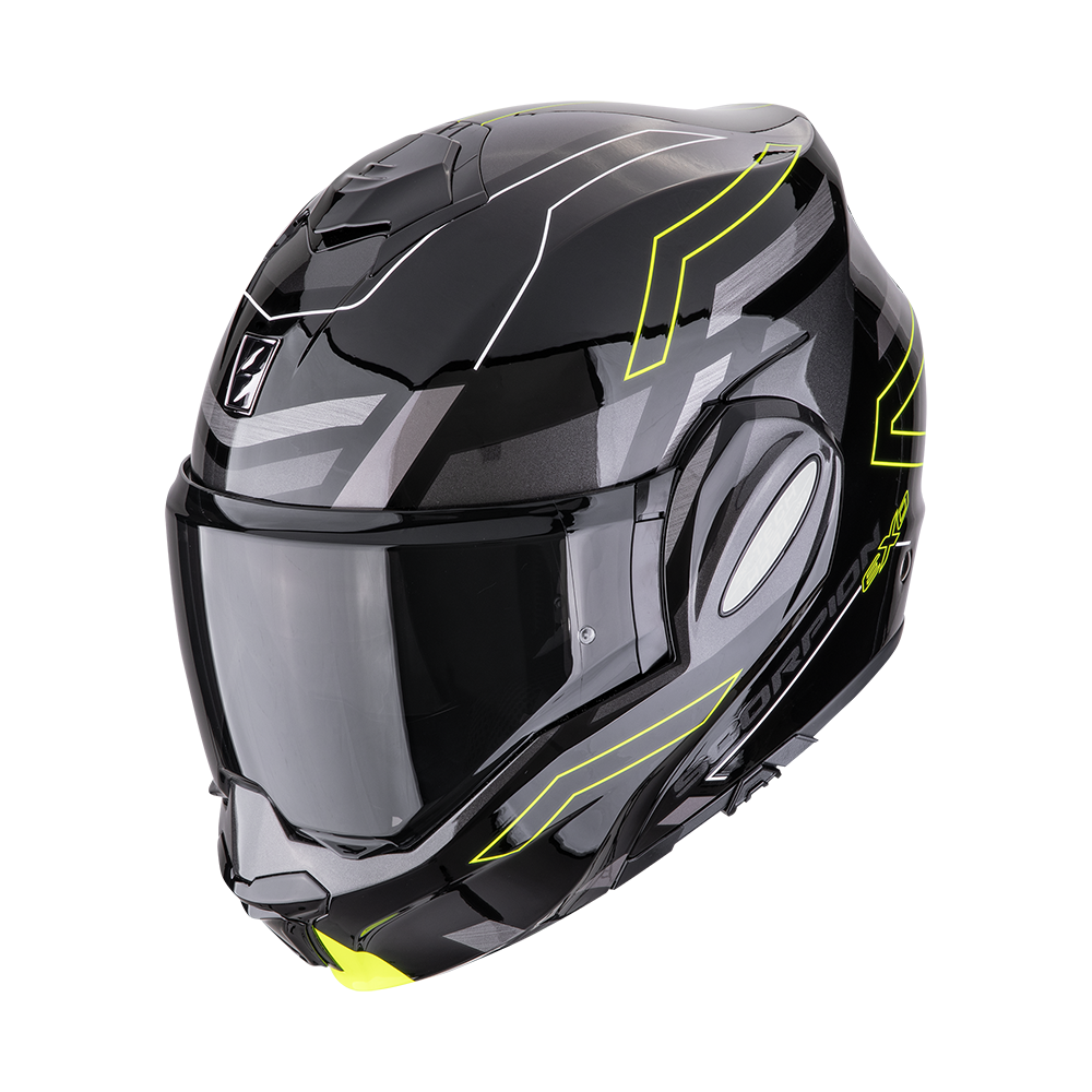 Casco Scorpion EXO-TECH Evo Conquer Negro Amarillo image_1