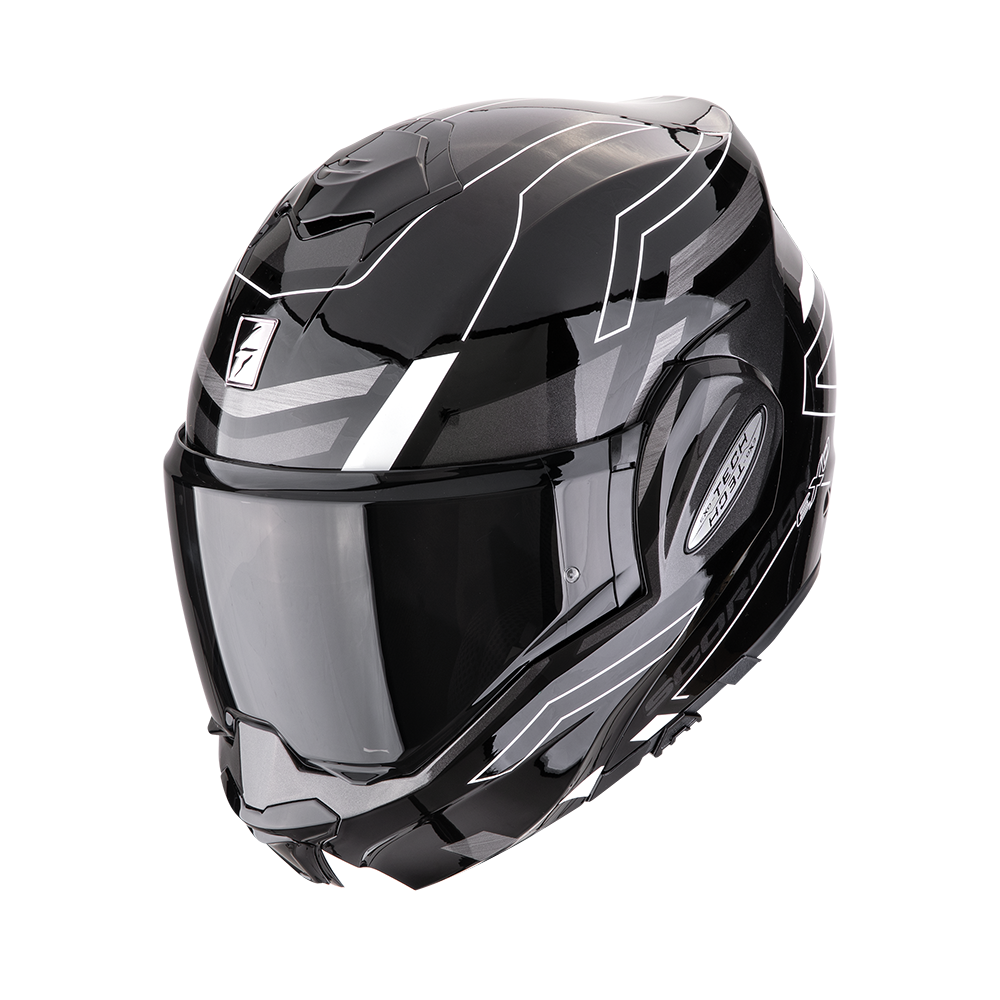 Casco Scorpion EXO-TECH Evo Conquer Negro Blanco image_1